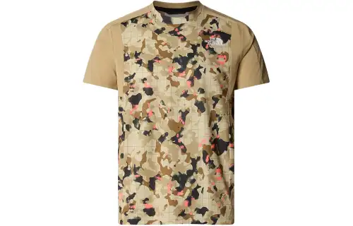THE NORTH FACE VALDAY PRINTED T SHIRT T Shirt Men's Khaki