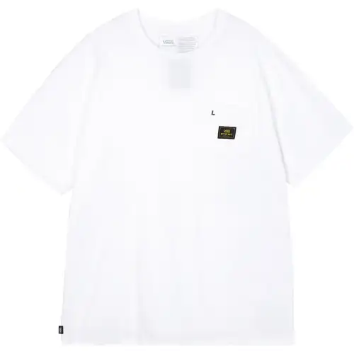 Vans T Shirts Men's White Crew Neck Moderate Straight Fit