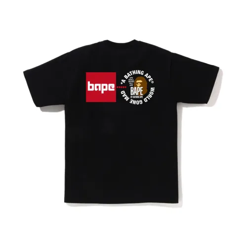 A BATHING APE T Shirts Men's Crew Neck Moderate Straight Fit