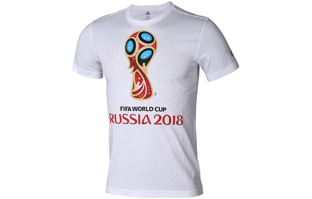 Adidas T-Shirts Men's White Crew Neck Moderate Straight Fit