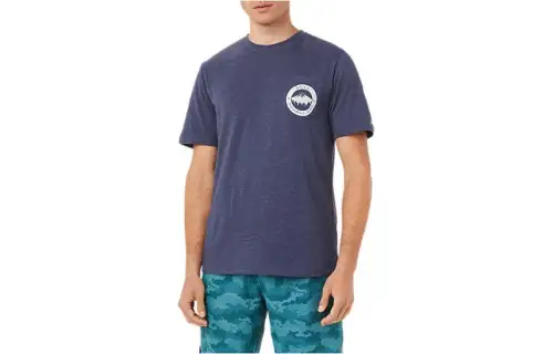 ASICS 1977 MOUNTAIN TEE T Shirts Unisex Blue Crew Neck Moderate Straight Fit