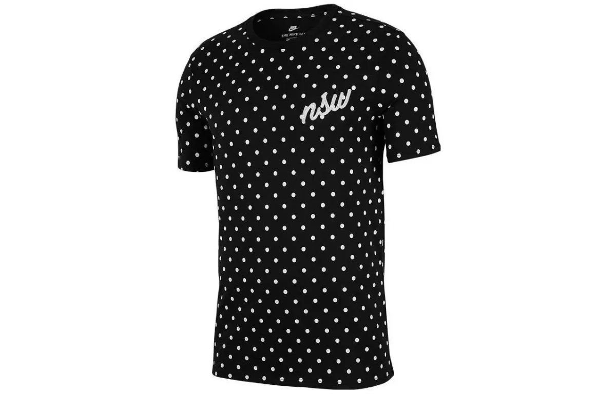 Nike T-Shirts Men's Black Crew Neck Moderate