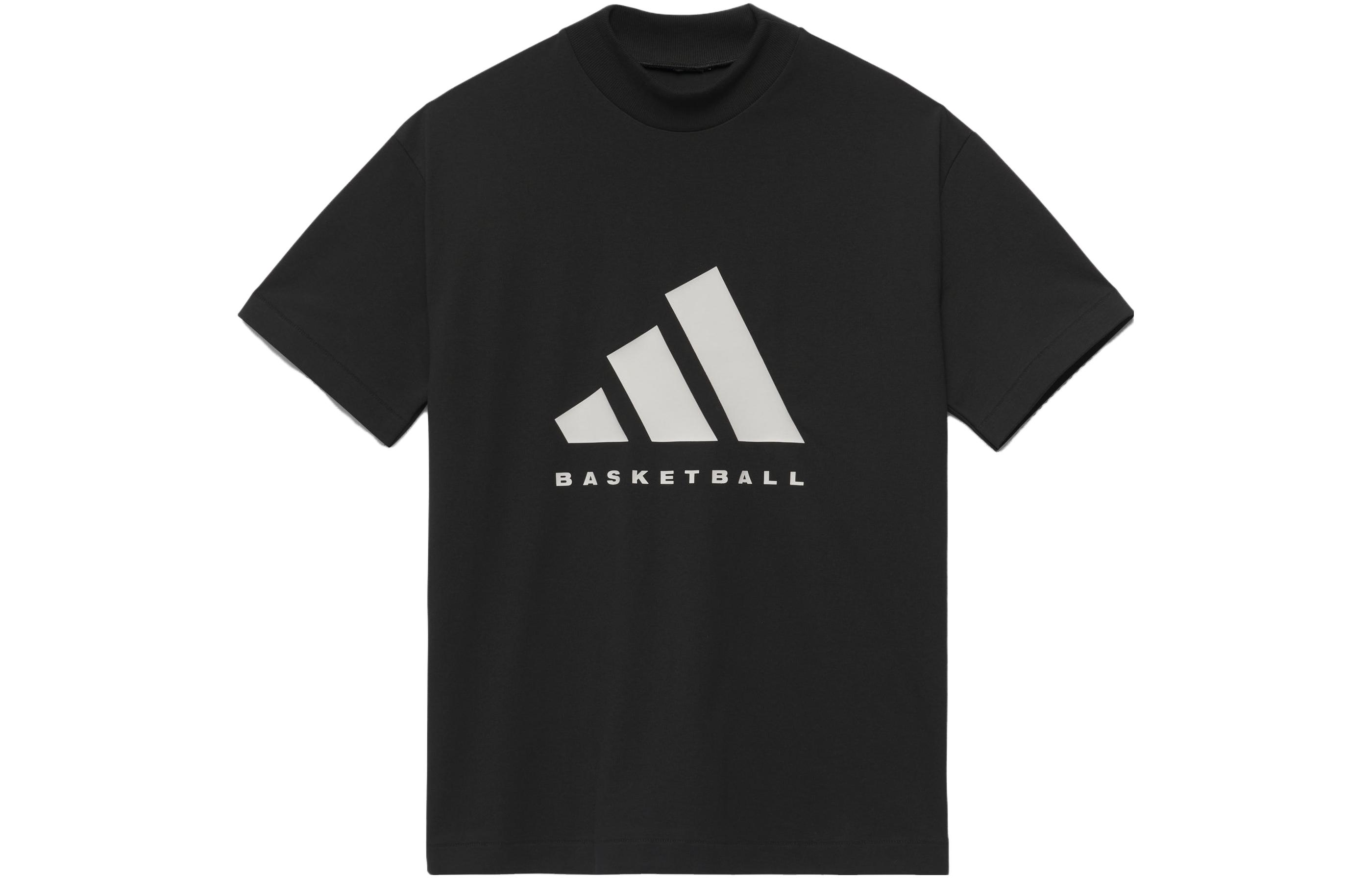 Adidas, basketball sports knitted black short sleeve T-shirt with a round collar for men and women, with your logo imprint, oversize, Japanese version