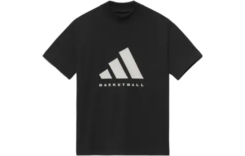 Adidas, basketball sports knitted black short sleeve T-shirt with a round collar for men and women, with your logo imprint, oversize, Japanese version