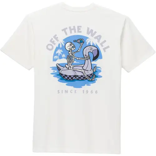 Vans T Shirts Men's White Crew Neck Moderate Straight Fit