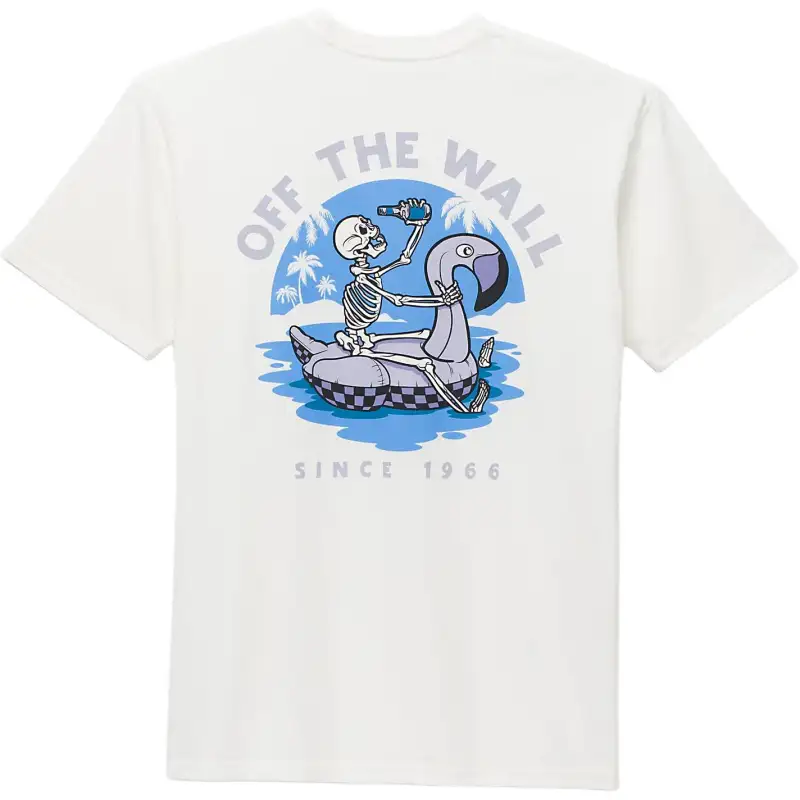 Vans T Shirts Men's White Crew Neck Moderate Straight Fit