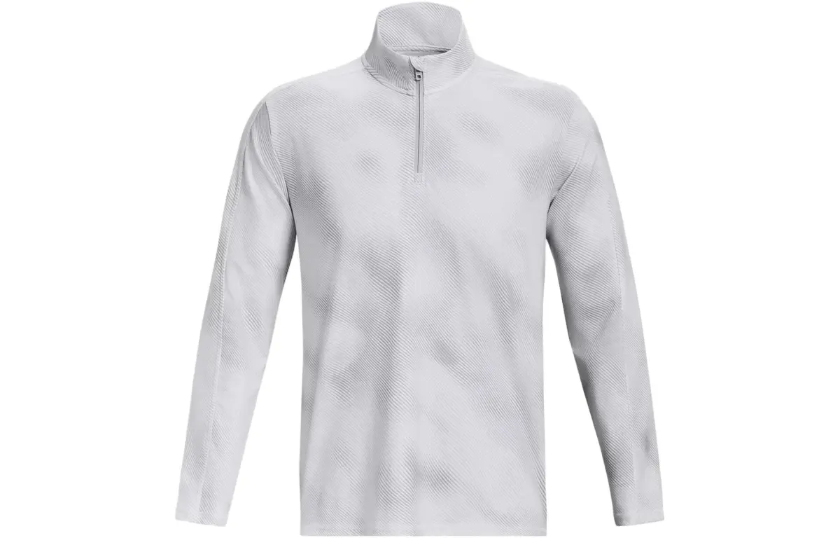 Under Armour Meridian T-Shirts Men's White Stand Collar Moderate Straight Fit