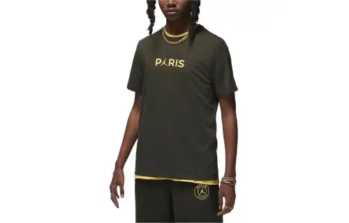Jordan× PSG T Shirt Men's Olive Green