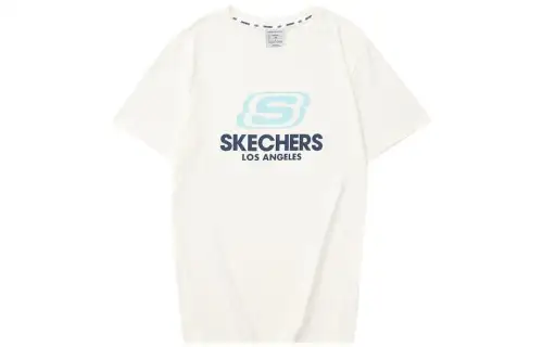Skechers Colorful T Shirt Unisex Marshmallow White