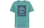 Timberland T Shirts Men's Green Crew Neck Moderate Straight Fit