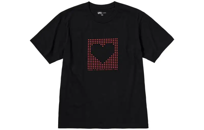 UNIQLO T Shirts Unisex Black 09 Crew Neck Moderate Straight Fit