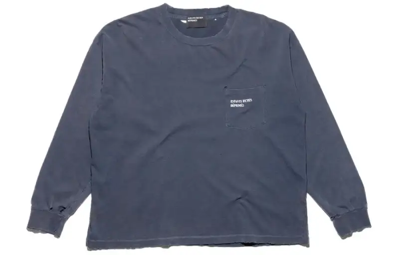 ENFANTS RICHES DEPRIMES Thrashed Logo Long-Sleeve Pocket T-Shirt