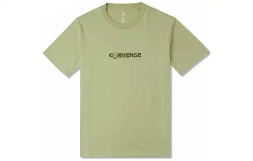 Converse EARTH MOON SUN T Shirt Men's Army Green
