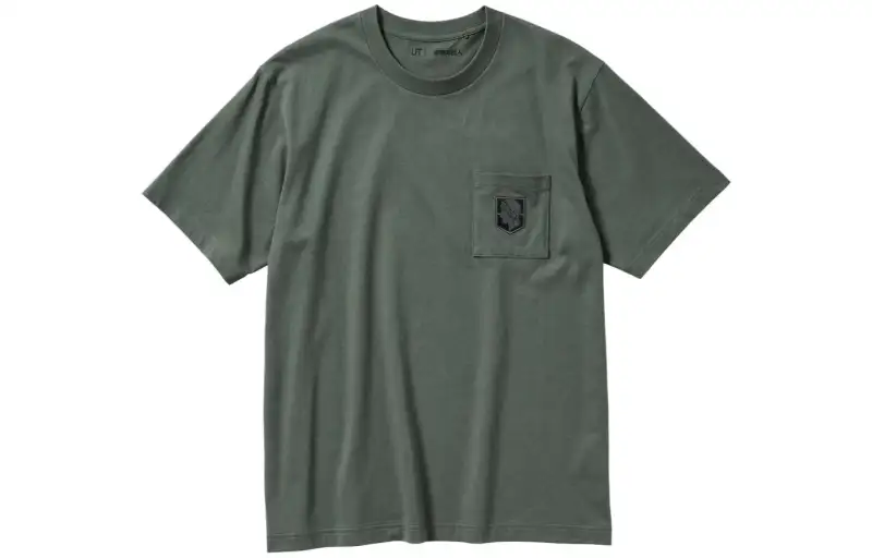 UNIQLO X Attack On Titan FW23 T Shirt Unisex Green