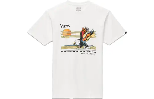 Vans SOARING EAGLE T Shirts Unisex White Crew Neck Moderate Straight Fit