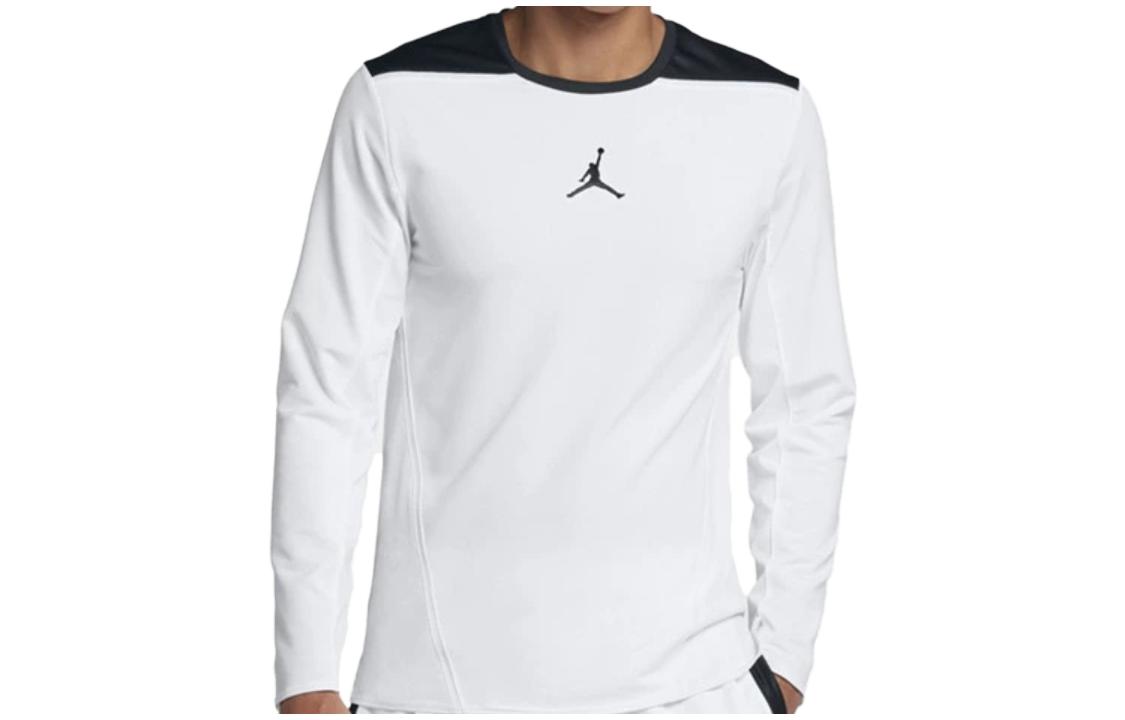Jordan Ultimate Flight T Shirts Men's White Crew Neck Moderate Straight Fit