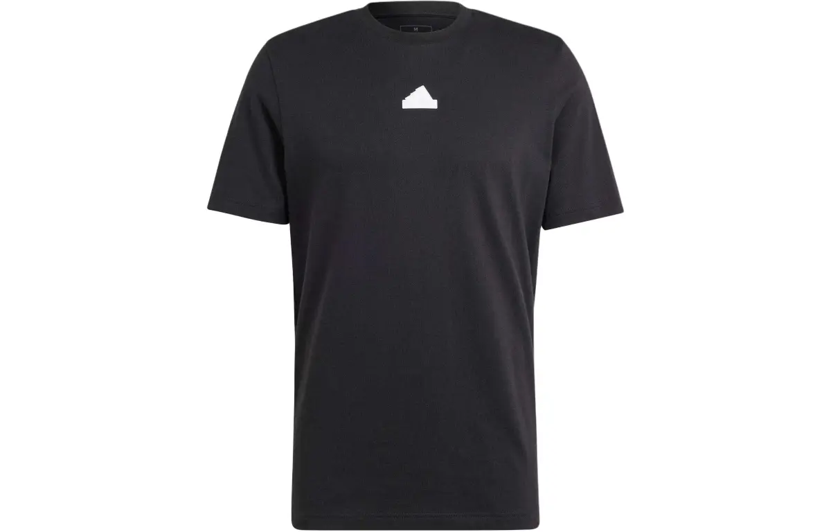 Adidas T-Shirts Men's Black Crew Neck Moderate Straight Fit