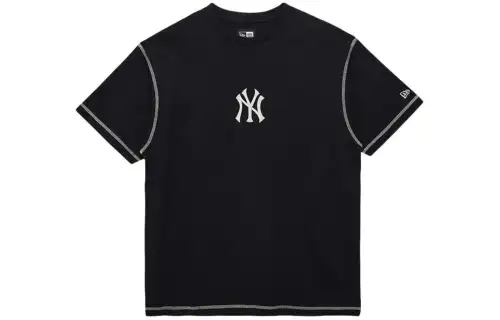 New Era T Shirt Couple, Trendy And Versatile Unisex Black