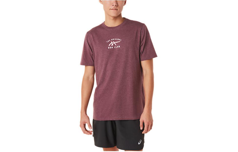 Asics Short Sleeve Asics Run Club Tee T Shirt Men's Red