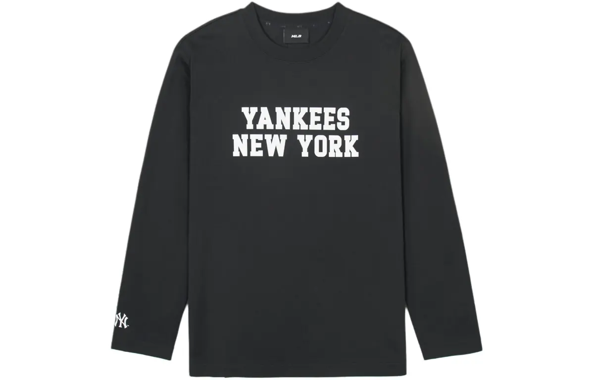 MLB T-Shirts Unisex Black Crew Neck Moderate