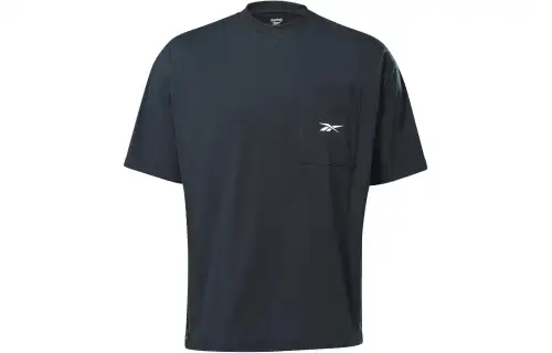 Reebok T Shirts Men's Black Crew Neck Moderate Straight Fit