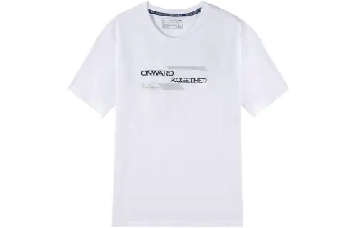 ANTA Basketball Collection T Shirts Men's White Crew Neck Moderate Straight Fit