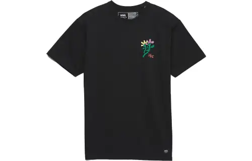 Vans Hannah Eddy T Shirts Unisex Black Crew Neck Moderate Straight Fit