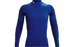 Under Armour ColdGear T Shirts Men's Blue Half Turtleneck Moderate Straight Fit