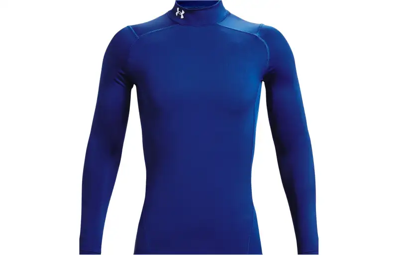 Under Armour ColdGear T Shirts Men's Blue Half Turtleneck Moderate Straight Fit