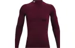 Under Armour ColdGear T Shirts Men's Dark Red Half Turtleneck Moderate Straight Fit