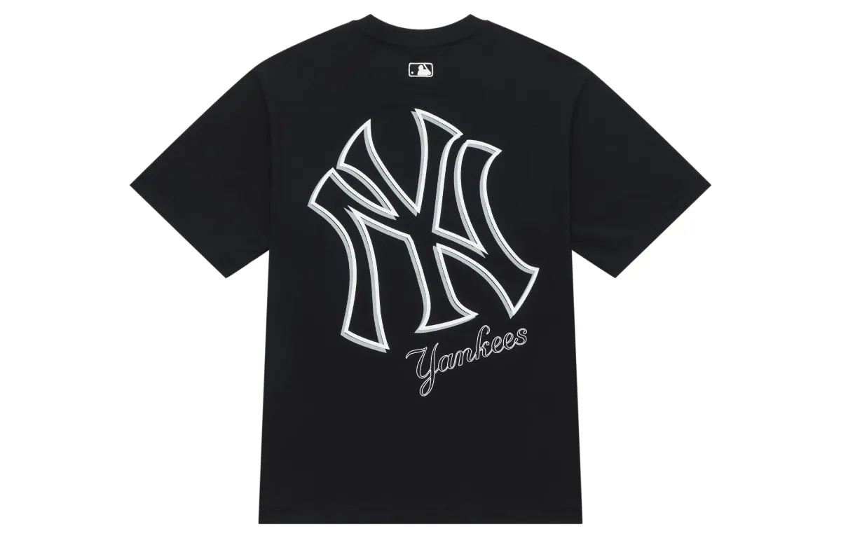 MLB Basic Logo Fashion Sports Collection T Shirt Unisex Black