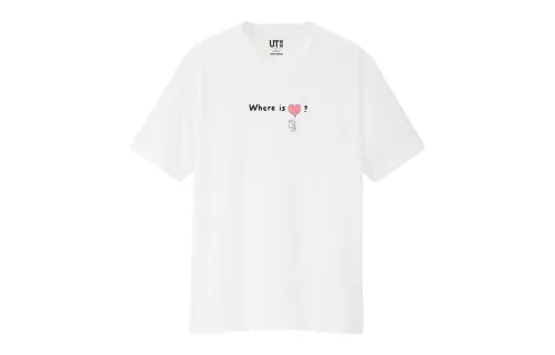 UNIQLO T Shirts Unisex White Crew Neck Moderate