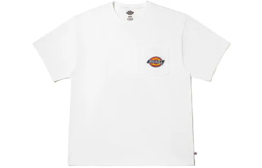 Dickies T Shirts Men's White Crew Neck Moderate Straight Fit