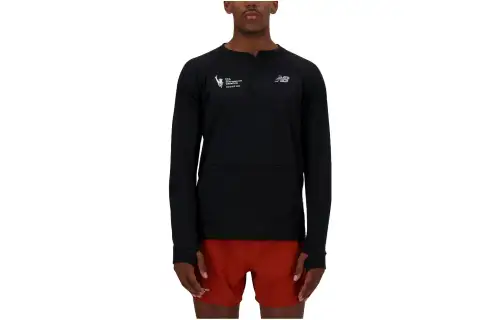 New Balance T Shirts Men's Black Crew Neck Moderate Other