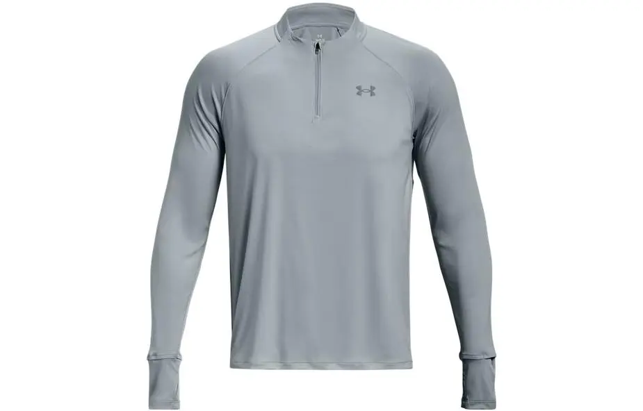 Under Armour Iso-Chill T-Shirts Men's Blue Stand Collar Moderate Straight Fit