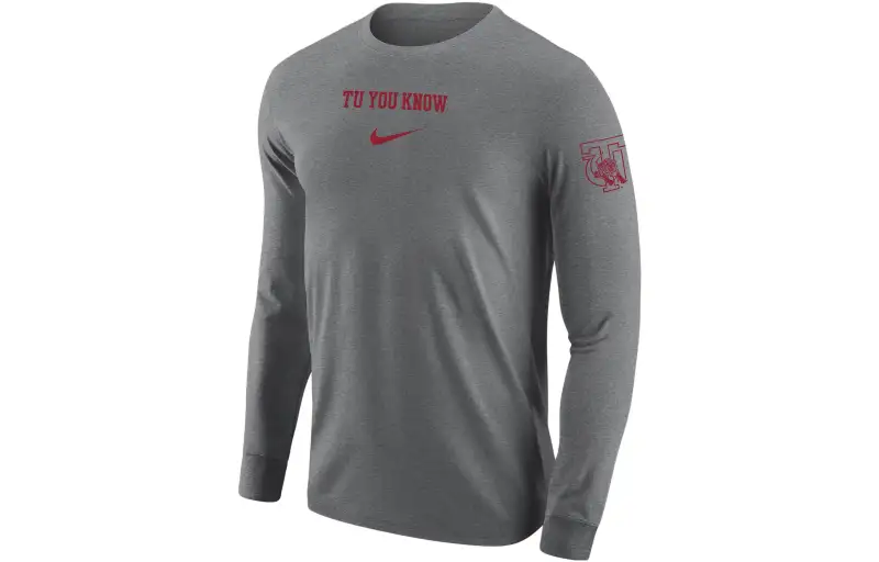 Nike T Shirts Men's Gray Crew Neck Moderate Straight Fit