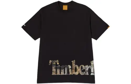 Timberland FW23+81 3 T Shirts Unisex Black Crew Neck Moderate Straight Fit