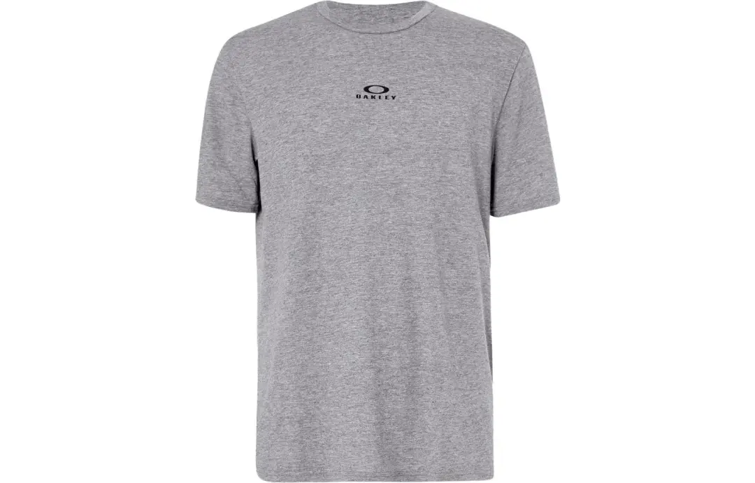 Oakley T Shirts Men's Light Gray Crew Neck Moderate Straight Fit