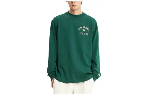New Balance T Shirts Men's Green Crew Neck Moderate Other