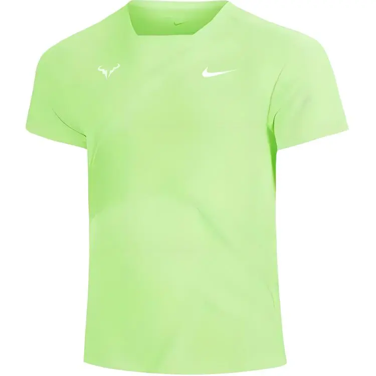 Nike T-Shirts Men's Light Green Moderate Straight Fit