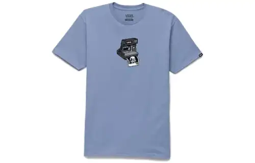 Vans T Shirts Men's Blue Crew Neck Moderate Straight Fit