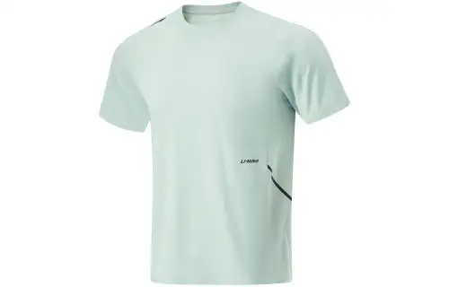 Li Ning T Shirt Men's Light Cyan Green
