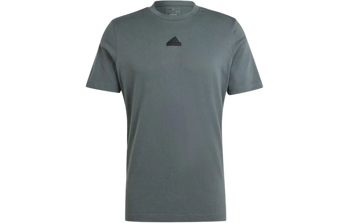 Adidas T-Shirts Men's Gray Crew Neck Moderate Straight Fit