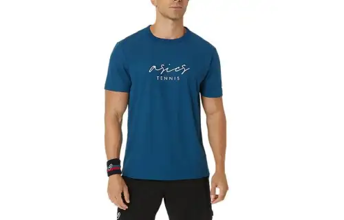 Asics Classic Graphic Tee T Shirt Men's Blue