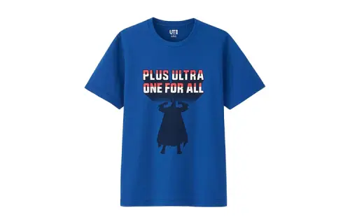 UNIQLO T Shirts Unisex Sea Blue Crew Neck Moderate Straight Fit