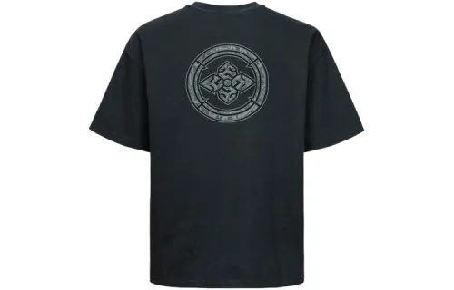 EVISU T Shirts Men's Black Crew Neck Moderate Straight Fit