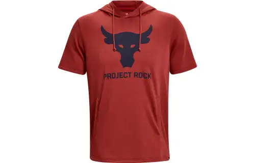 Under Armour Project T Shirts Men's Red Hooded Moderate Straight Fit