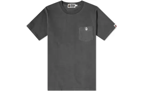 A BATHING APE T Shirts Unisex Gray Crew Neck Moderate Straight Fit