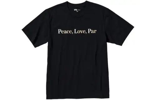 UNIQLO T Shirts Unisex Black 09 Crew Neck Moderate Straight Fit