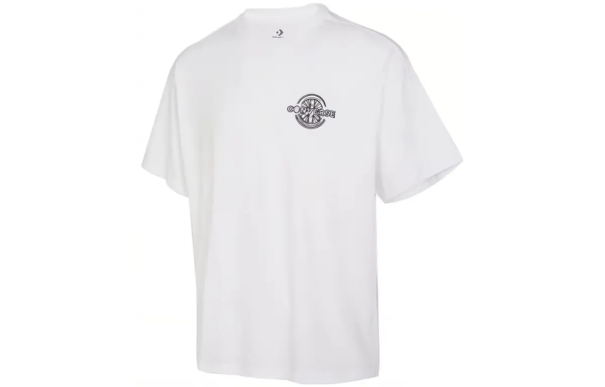 Converse T-Shirts Men's White Crew Neck Moderate Straight Fit